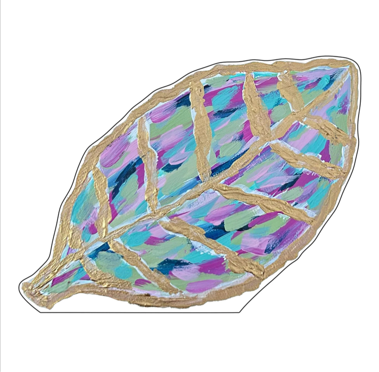 Tobacco Leaf Acrylic Block