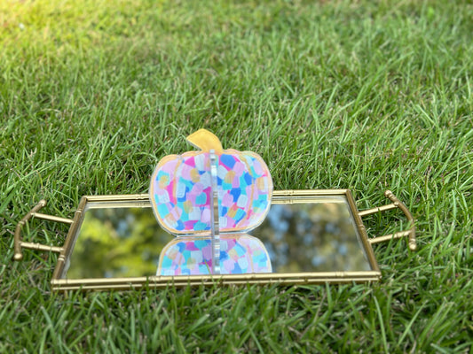 3D Acrylic Pumpkin Block
